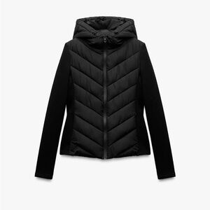 Zara Combination Puffer Jacket XS NWOT